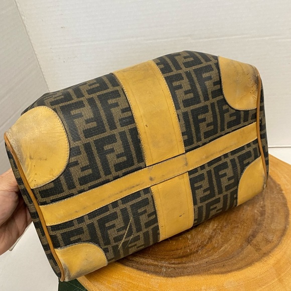 Fendi Zucca Print Coated Canvas with Leather Trim Vintage Rectangular Speedy - Picture 9 of 16